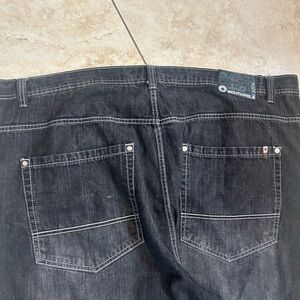 South Pole Men's Washed Black Relaxed Jeans